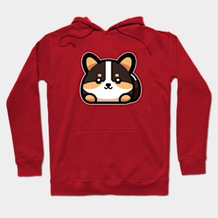 Marble Rye Cute Tricolor Corgi Loaf Hoodie